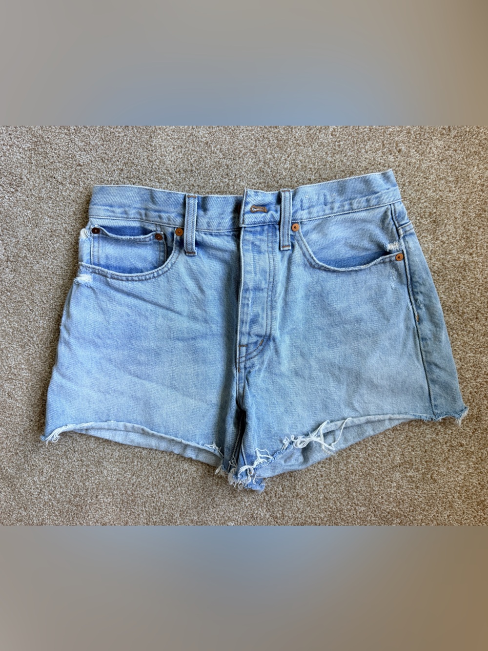 Madewell Light Blue Denim Cutoff Shorts